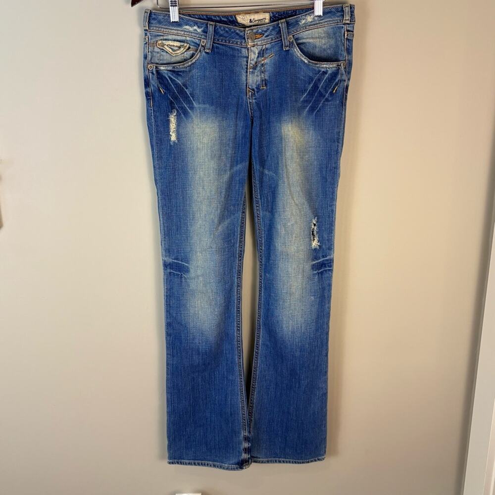 Y2K Distressed Bootcut Jeans Low Rise 2000s J& Company Party Women's Size 30